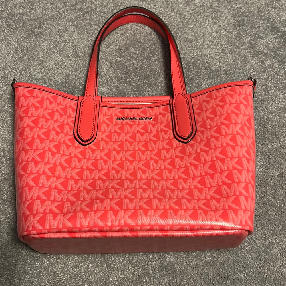 Michael Kors Coral Pink MK Logo Tote